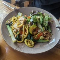 Udon noodles with tofu at Umi Vegan in Berlin