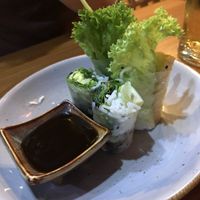 Spring roll apetizer  at Umi Vegan in Berlin