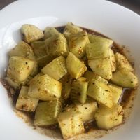 Vegan cucumber salad (loved this sauce)   at Gemini Dumplings & Noodles Restaurant in Koh Tao