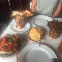 Sizzling vegetable jalfrezi on the left! at Masala in Cascais