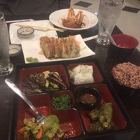 bento box has a lot of food and is a great deal at Loving Vegan in Albuquerque