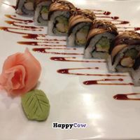 the amazing roll at Loving Vegan in Albuquerque