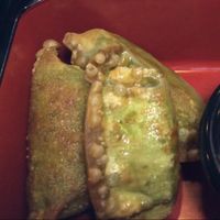 spinach gyoza at Loving Vegan in Albuquerque