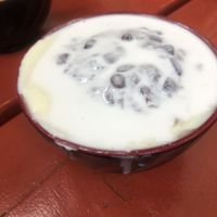 Tofu pudding with red bean and coconut milk   at Excellent Tofu & Snacks in Richmond