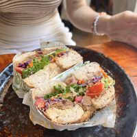 Jackfruit bagel   at The Bagel in Koh Samui