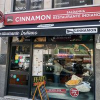 Store front at Cinnamon Restaurante Indiano in Lisbon