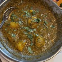 Spinach & potato curry  at KK's Bar & Restaurant in Nerja