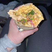 Thai mini burrito  at Laughing Planet Cafe in Corvallis