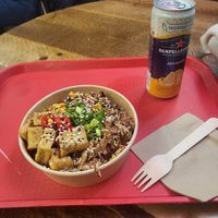 Firecracker cauli bowl with tofu. at The Golden Cricket  in Leeds