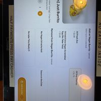 Vegan Burrito options   at Egg Tuck in Hollywood