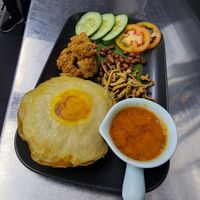 Nasi Lemak with PlantEgg at nomVnom Cafe in Johor Bahru