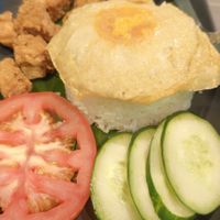 Vegan egg nasi lemark at nomVnom Cafe in Johor Bahru