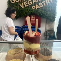 Fraisier and the stall 🥰  at Gupi Vegan Pastry - Pop Up in Lisbon