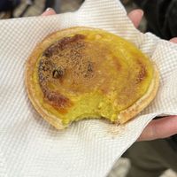 Giant pastel de nata!!!   at Gupi Vegan Pastry - Pop Up in Lisbon
