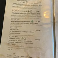 Speisekarte   at Schönwieshütte in Soelden