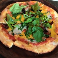 Vegan pizza at URU Brewpark in Bangalore