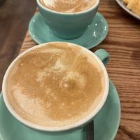 Decaf soy latte  at STN - Comptoir Libanais in Stansted