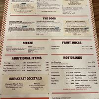 Breakfast menu  at STN - Comptoir Libanais in Stansted