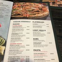 Menu  at Panarottis in Milnerton