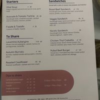 Menu pg 1  at Alma Kitchen & Coffee in Tangier