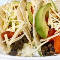 Bean lover tacos at K's Vegan Tacos in Fort Worth