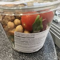 Vegan Falafel salad with edamame and chickpeas!  Salad & dressing were very tasty and filling!  at FRA - Perfect Day - T1 in Frankfurt