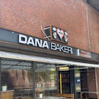 Bakery hiding under the subway bridge   at Dana Bakeri in Oslo