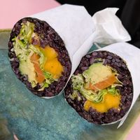 Vegan salmon option at Fusho in Milan