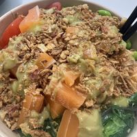 Poke with fake salmonn  at Fusho in Milan