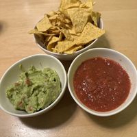 Salsa and chips with guacamolee  at Laughing Planet - Willamette St in Eugene