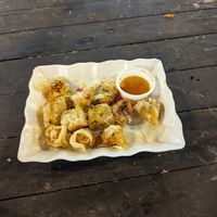 Spring rolls at Tib Khao in Luang Prabang
