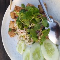Tofu laap at Tib Khao in Luang Prabang