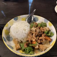 Cashew nut tofu dish   at Tib Khao in Luang Prabang
