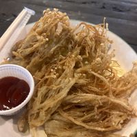 Fried enoki  at Tib Khao in Luang Prabang