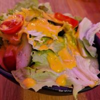 Small salad with vegan dressing at Smashup! in Aachen