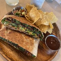Yo Soy Fuerte Crunchwrap  at Cafe Gratitude in Venice