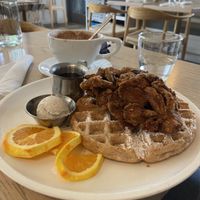 Chik ‘n waffles   at Cafe Gratitude in Venice