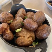 Smashed potatoes  at Cafe Gratitude in Venice