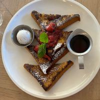 PUMPKIN SPICE BRIOCHE FRENCH TOAST at Cafe Gratitude in Venice