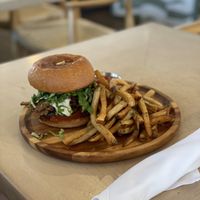 Mushroom burger   at Cafe Gratitude in Venice