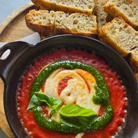 Burrata at Cafe Gratitude in Venice