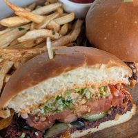 I Am Magical black bean burger at Cafe Gratitude in Venice