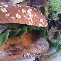 Veggie burger at Cafe Gratitude in Venice