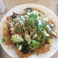 I am Sharing (nachoes) at Cafe Gratitude in Venice