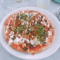 Pizza Hawaii at Cafe Gratitude in Venice