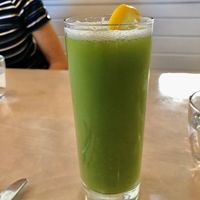 “Healthy” presses juice. Clean and refreshing   at Cafe Gratitude in Venice