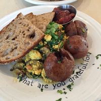 Tofu scramble at Cafe Gratitude in Venice