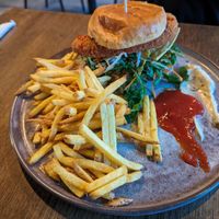 Vegan burger at Good and Well in Lyon