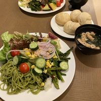 Vegan buffet options   at Brasserie Flora in Odawara