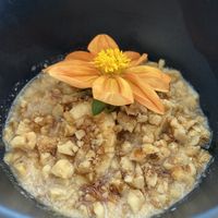 Dessert with fruits   at Moringa in Niteroi